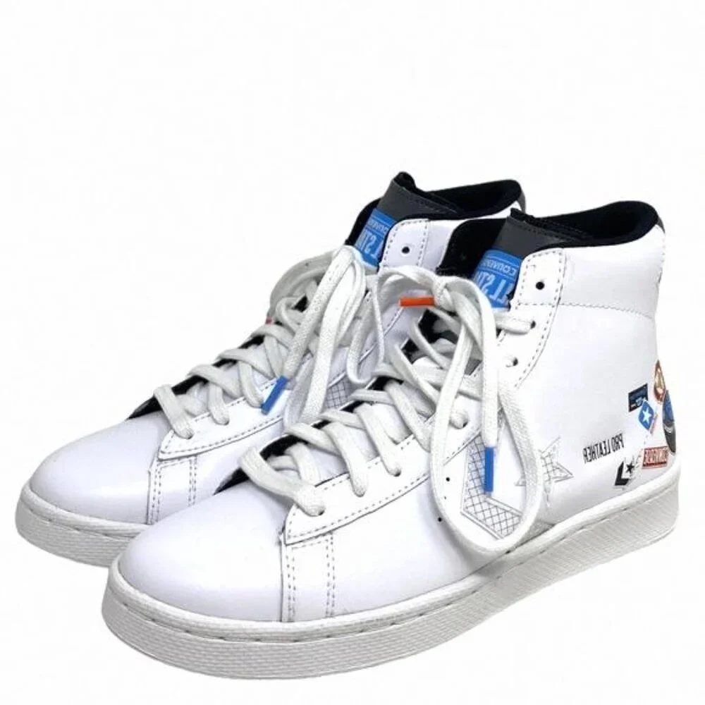 Converse Pro Leather High Skate Shoes Kids Women's 272446C Sneakers Multi White